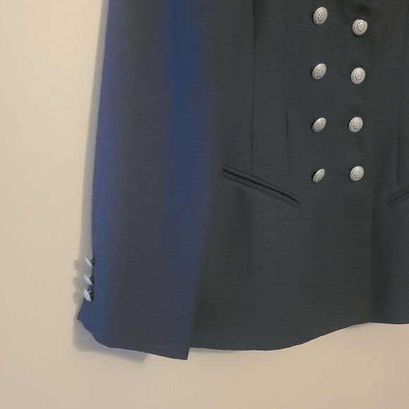SuitsMe | Women's Vintage Dark Blue Military Style Career Blazer (Size 10) - Picture 4 of 13